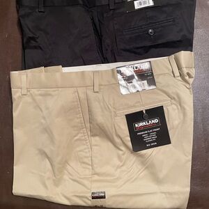 NWT Kirkland Signature Men's Chinos in Black and Tan
